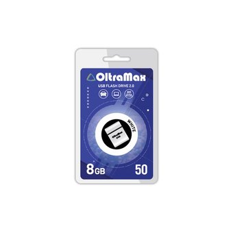  USB-флешка Oltramax 8GB Mini 50 белый 