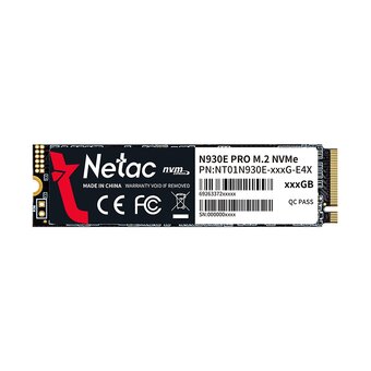  SSD Netac N930E Pro (NT01N930E-512G-E4X-N) PCIe 3 x4 M.2 2280 NVMe 3D NAND 512GB (OEM) 