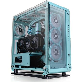  Корпус Thermaltake Core P6 TG Turquoise CA-1V2-00MBWN-00 бирюзовый без БП ATX 10x120mm 6x140mm 2xUSB2.0 2xUSB3.0 audio bott PSU 