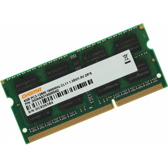  ОЗУ Память DDR3 4Gb 1600MHz Digma DGMAS31600004D RTL PC3-12800 CL11 SO-DIMM 204-pin 1.5В dual rank 