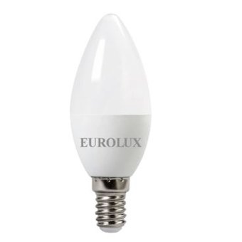  Лампа светодиодная Eurolux LL-E-C37-7W-230-2,7K-E14 