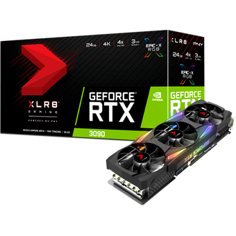  Видеокарта PNY NVIDIA GeForce RTX 3090 XLR8 Gaming Uprising EPIC-X RGB 24GB (VCG309024TFXMPB) LHR 
