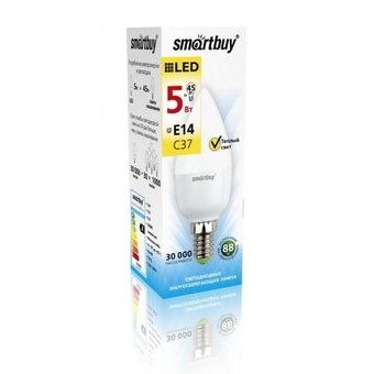  Светодиодная лампа Smartbuy C37-05W/3000/E14 
