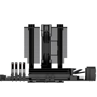  Вентилятор ID-COOLING SE-207-XT Slim 220W/PWM/all Intel/AM4/2xfans/Screws 