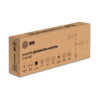  Кронштейн для монитора/ноутбука Cactus CS-VM-LH07-BK черный 