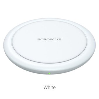  Беспроводная зарядка Borofone BQ6 Boon 15W wireless fast charger, white 