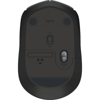  Мышь Logitech M170 (910-004658) оптическая беспроводная USB черный/темно-серый 