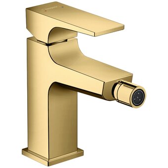  Смеситель для биде Hansgrohe 32520990 metropol с донным клапаном Push-Open polished gold optic 