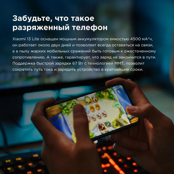  Смартфон Xiaomi 13 Lite (MZB0CW5RU) 8/256GB Black 