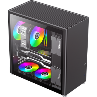  Корпус GameMax Spark Pro Black ATX case, w/o PSU, w/1xUSB3.0+1xType-C, 1xCombo Audio 