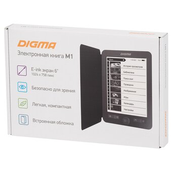 Электронная книга Digma M1 (M1G) темно-серый 