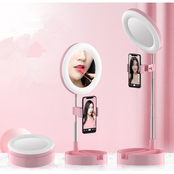  Кольцевая лампа Xiaomi Bcase Selfie ring розовая 