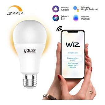  Умная лампа Gauss IoT Smart Home (1070112) E27 10Вт 1055lm Wi-Fi 