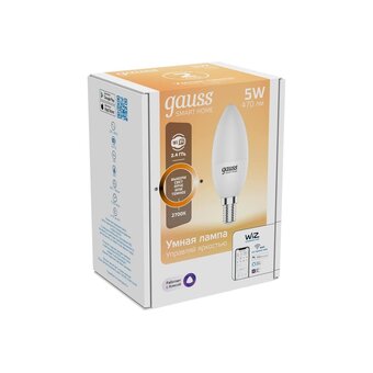  Умная лампа Gauss IoT Smart Home (1100112) E14 5Вт 470lm Wi-Fi 