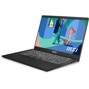  Ноутбук MSI MS-14J3 Modern 14 (C12M-249XBY-BB31215U8GXXDXX) 14" FHD IPS/i3-1215U/8GB/SSD256GB/Intel Iris Xe/720p/Backlit/WiFi/DOS/Classic Black 