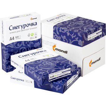  Бумага Снегурочка A4/80г/м2/500л./белый CIE145 общего назначения(офисная) 