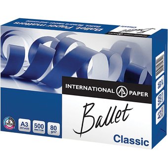  Бумага International Paper Ballet Classic A3/80г/м2/500л./белый CIE153 общего назначения(офисная) 