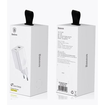  СЗУ Baseus (CCALL-BX02) Quick Charger 3А Max, white 