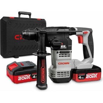  Перфоратор CROWN CT28001HX-4 BMC (2 Акк*4Ач + ЗУ) 