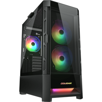  Корпус Cougar Duoface RGB, 2х140мм + 1x120mm ARGB Fan, ARGB Fan Hub, без БП, черный, ATX 