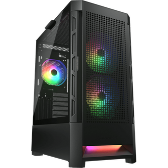  Корпус Cougar Duoface RGB, 2х140мм + 1x120mm ARGB Fan, ARGB Fan Hub, без БП, черный, ATX 