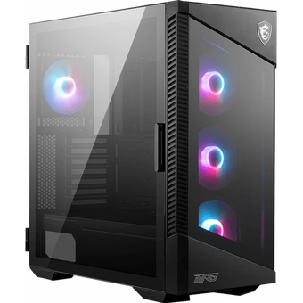  Корпус MSI MPG Velox 100R 2xUSB 3.0, 1xType C, 4x120mm ARGB Fan, ARGB Control Board, Tempered Glass Window, Glass Front Panel, Brown Box 