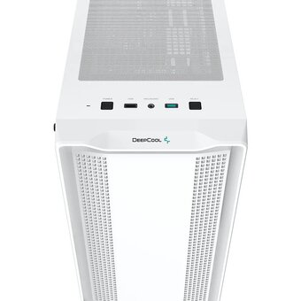  Корпус Deepcool CC560 WH без БП, боковое окно (закаленное стекло), 3x120мм LED вентилятор спереди и 1x120мм LED вентилятор сзади, белый 