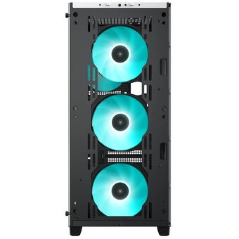  Корпус Deepcool CC560 WH без БП, боковое окно (закаленное стекло), 3x120мм LED вентилятор спереди и 1x120мм LED вентилятор сзади, белый 