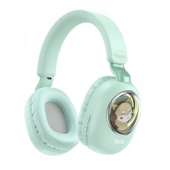  Наушники полноразмерные bluetooth HOCO ESD11 Cute luminous (мятно-зеленый) 