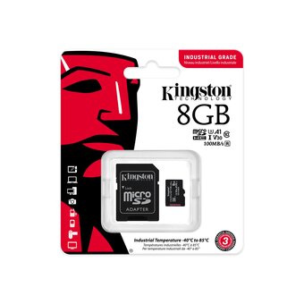  Карта памяти Kingston Industrial Temperature (SDCIT2/8GB) microSDHC 8Gb Class UHS-I с адаптером 