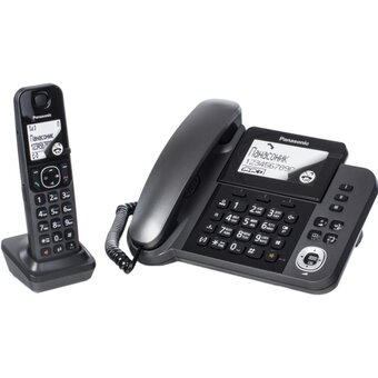  Радиотелефон Panasonic KX-TGF310RUM черный металлик 