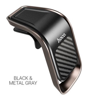  Автомобильный держатель HOCO CA74 Universe air outlet magnetic, black＆metal gray 
