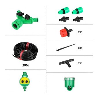  Система полива DEKO 065-0958 (комплект для капельного полива DKI30, шаровой таймер DKIT04) 