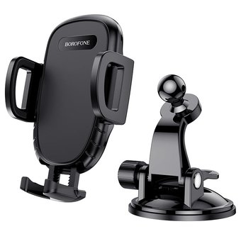  Автомобильный держатель BOROFONE BH37 Route push type suction cup, black 