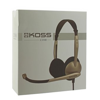  Гарнитура Koss CS-100 Black&Silver, микрофон, 2 x 3.5 mm mini jack, кабель: 2,4 м 