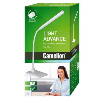  Настольная лампа Camelion KD-792 C01 белый 