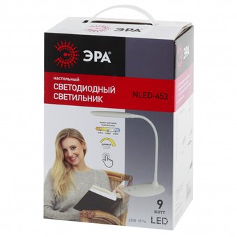  Настольная лампа ЭРА NLED-453-9W-W белый 