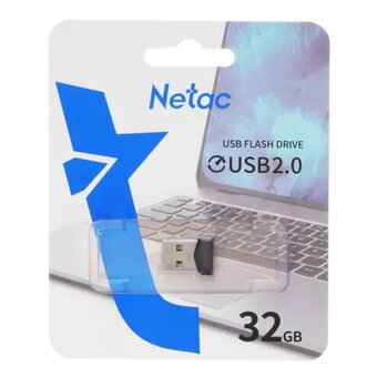  USB-флешка Netac UM81 (NT03UM81N-032G-20BK) 32GB USB2.0, черный 