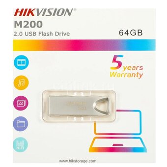  USB-флешка HIKVision M200 (HS-USB-M200 64G) 64GB USB 2.0, Алюминий 