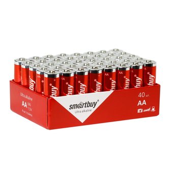 Батарейка Smartbuy LR06, AA, щелочная (SBBA-2A40S) коробка 40 шт 