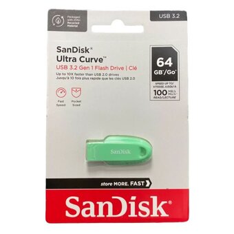  USB-флешка SanDisk CZ550 Ultra Curve (SDCZ550-064G-G46G) 64GB USB 3.2 Green 