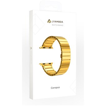  Ремешок Lyambda Canopus (DS-APG-05-44-GL) для Apple Watch 42/44 mm Gold 