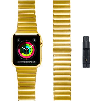  Ремешок Lyambda Canopus (DS-APG-05-44-GL) для Apple Watch 42/44 mm Gold 