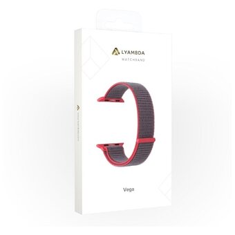  Ремешок Lyambda Vega (DS-GN-02-44-3) для Apple Watch 42/44 mm Gray-pink 