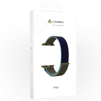  Ремешок Lyambda Vega (DS-GN-02-44-46) для Apple Watch 42/44 mm Khaki-blue 