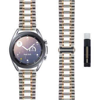  Ремешок Lyambda Cetus (DSG-11-20-SR) 20 mm Silver/Rose Gold 