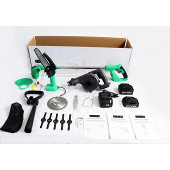  Набор аккумуляторного инструмента ZITREK 082-2022 (GreenCut 20, ZKBL20, GreenSaw 20 Extra Power) 3 в 1, 1х2.0Ач, 1х4.0Ач 