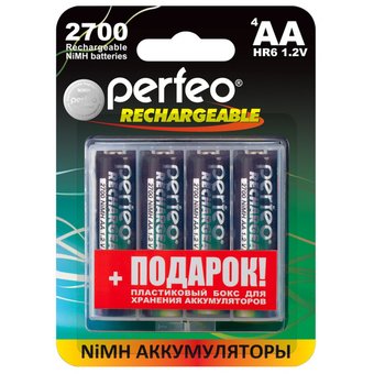  Аккумулятор Perfeo AA2700mAh/4BL+BOX 