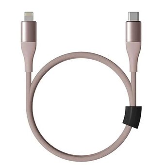  Кабель Xiaomi (Mi) Solove DW5 Pink Rus Type-C/Lightning 100 см 20W PD 3А нейлоновая оплетка, техпак розовый 