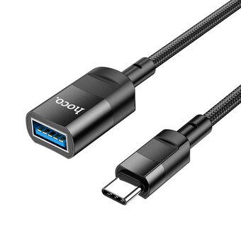  OTG переходник HOCO U107 Type-C Male to Type-C USB2.0 (черный) 